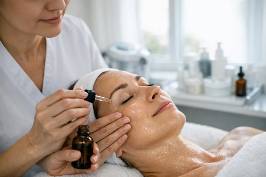Retinol after cosmetic procedure guide showing restart windows by treatment type