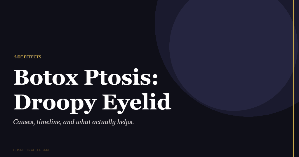 Botox ptosis droopy eyelid after Botox - what to do