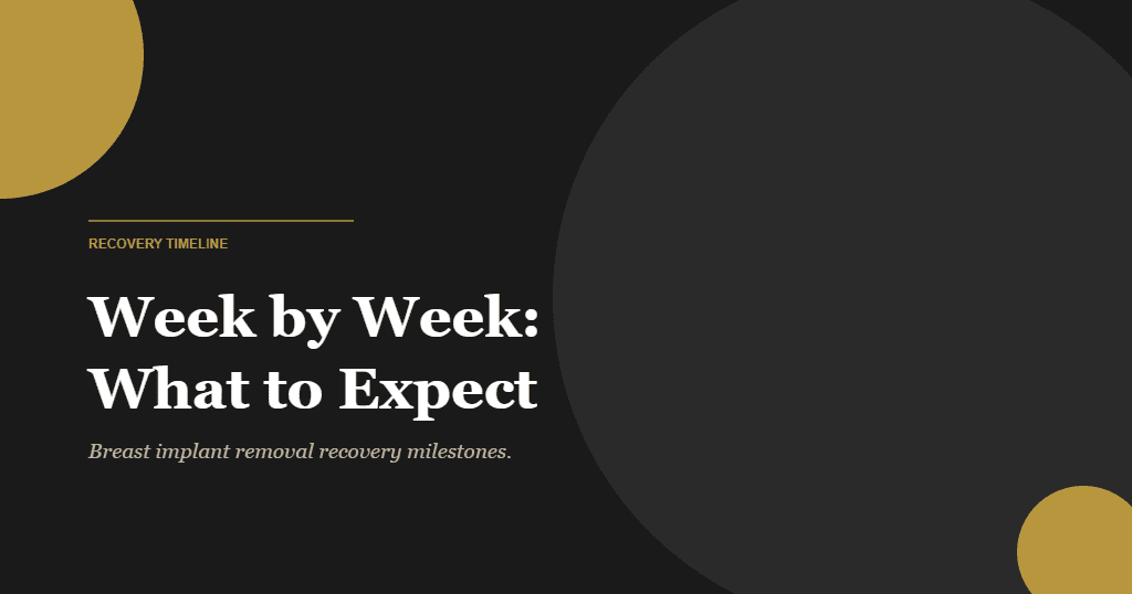 Week by week breast implant removal recovery timeline editorial illustration