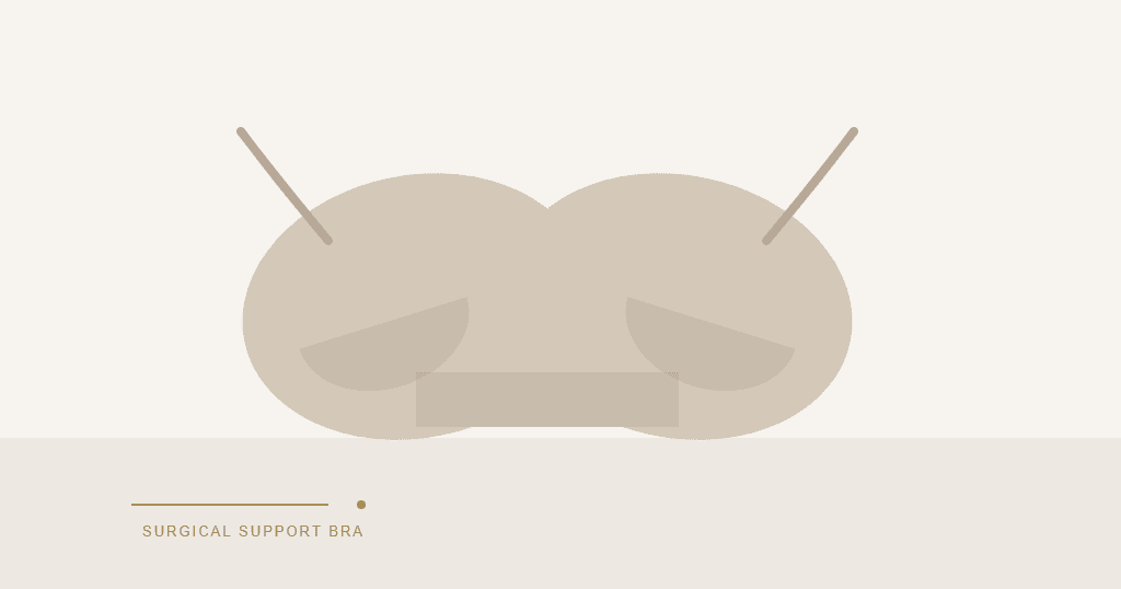 Soft non-underwire surgical bra for breast implant revision recovery support