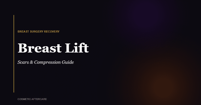 breast lift recovery compression bra and scar care guide