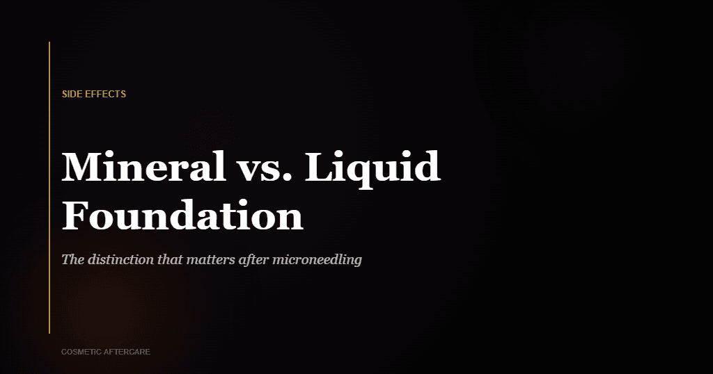 mineral vs liquid foundation after microneedling