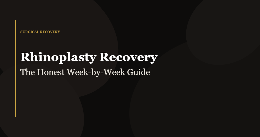 rhinoplasty recovery week by week guide