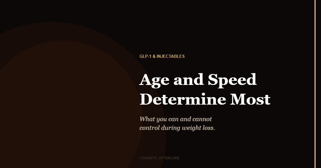 GLP-1 skin laxity predictors - age and speed of weight loss as key factors