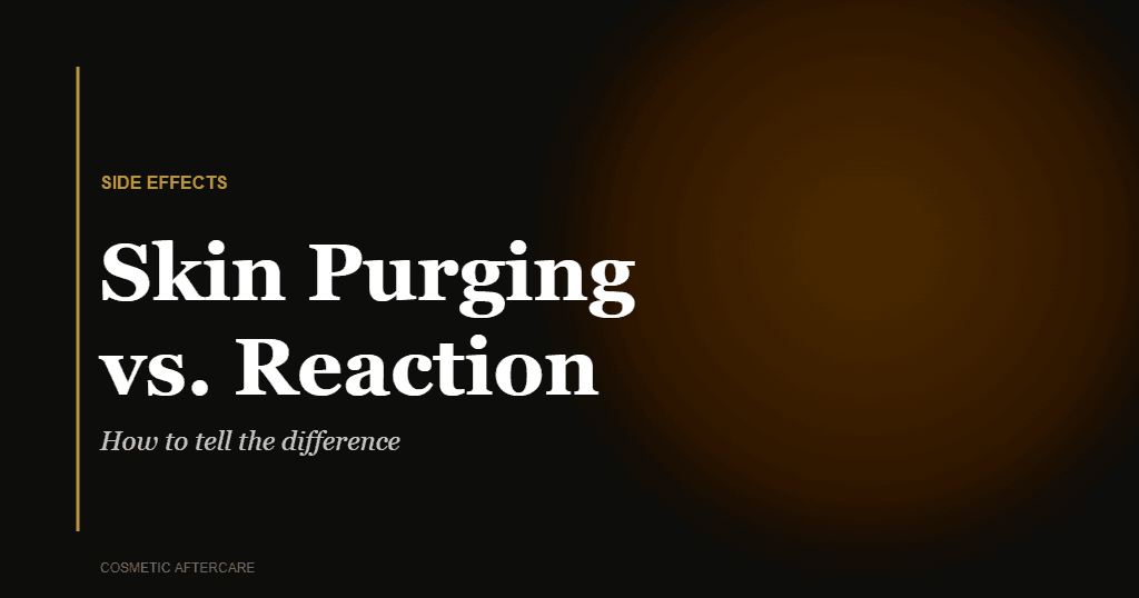 Skin purging after microneedling versus a true reaction: visual guide