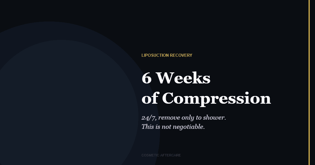 Tummy tuck recovery compression requirement - 6 weeks 24/7 garment use