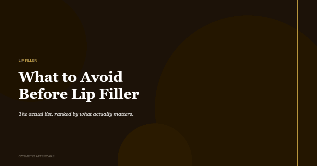 Abstract dark editorial image for lip filler pre-treatment checklist
