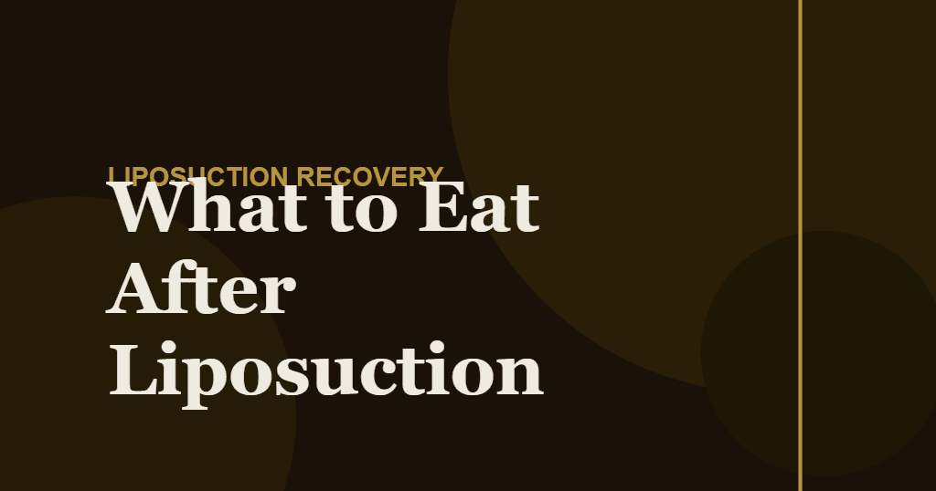 Editorial illustration for what to eat after liposuction article covering recovery nutrition guide